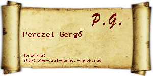 Perczel Gergő névjegykártya